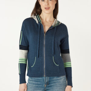 Zaket & Plover - Multi Media Hoodie ZP7143 in Denim (SOLD OUT)