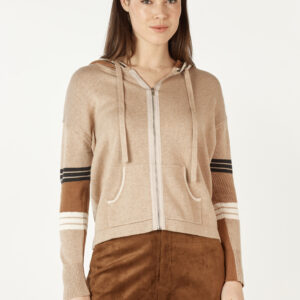 Zaket & Plover - Multi Media Hoodie ZP7143 in Oat