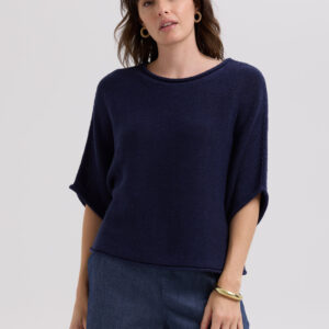 LD & Co - Textured Jumper in Marine (LC7764) (SOLD OUT)