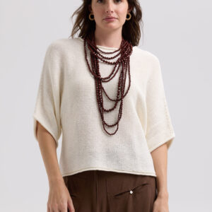LD & Co - Textured Jumper in White (LC7764)