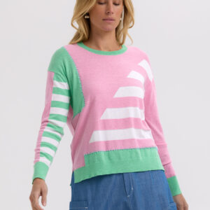 Zaket & Plover - Hand Work Intarsia Jumper ZP7705 in Fondant