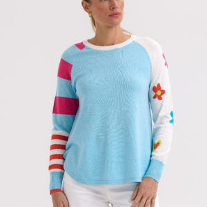 Zaket & Plover - My Happy Jumper ZP7710 in Aqua (Cotton/Cashmere)