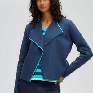 LD & Co - Collard Milano Jacket in Dark Denim (LC8167)