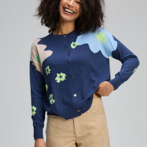 Zaket & Plover - Petal Play Cardi in Denim (ZP8121)