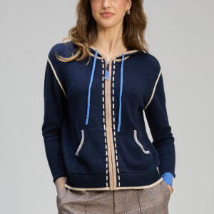 Zaket & Plover - Threaded Hoodie in Dark Denim (ZP8128)