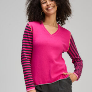 Zaket & Plover - Varied Stripe in Magenta (ZP8134)